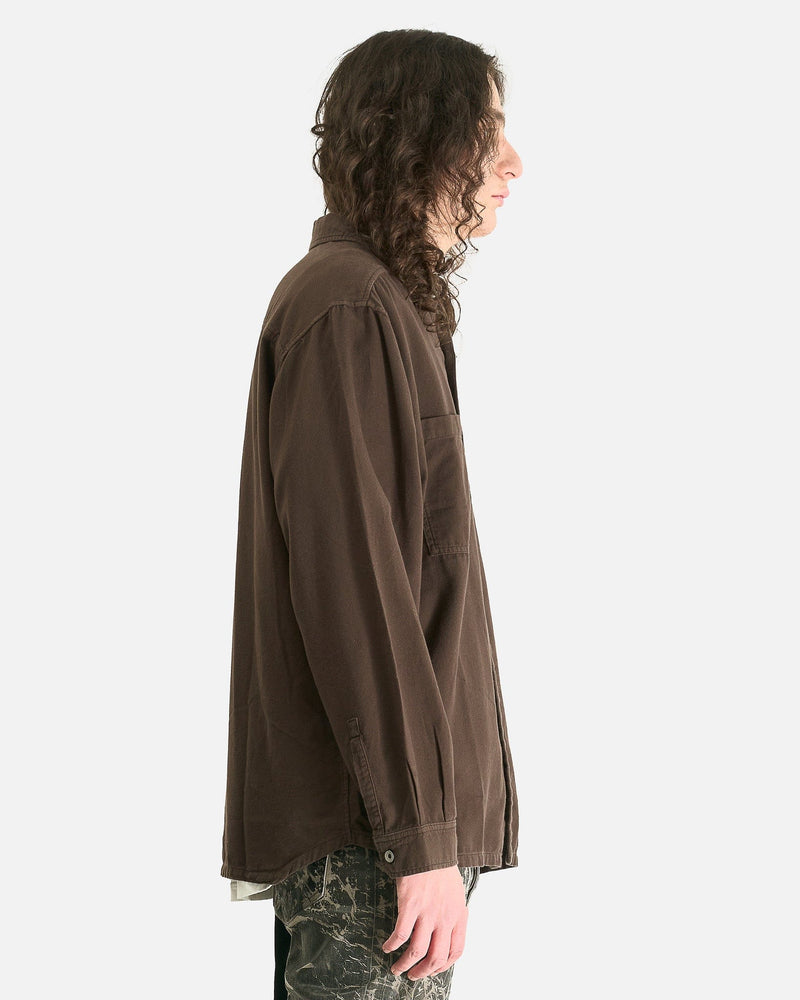Rick Owens DRKSHDW Men's Shirts Jumbo Outershirt in Dark Dust