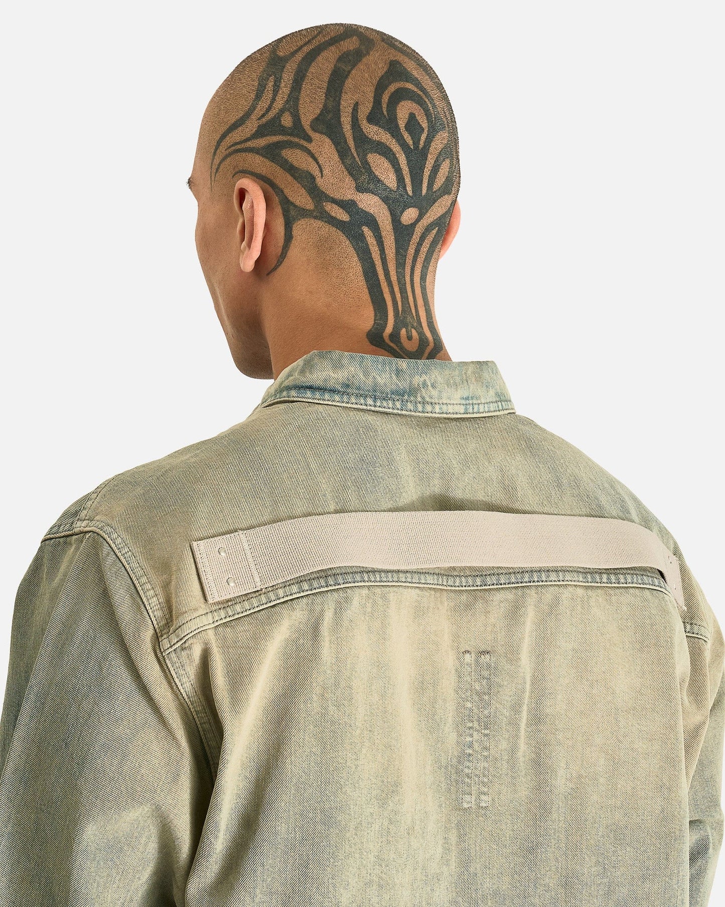 Rick Owens DRKSHDW Men's Shirts Jumbo Outershirt in Mineral Pearl