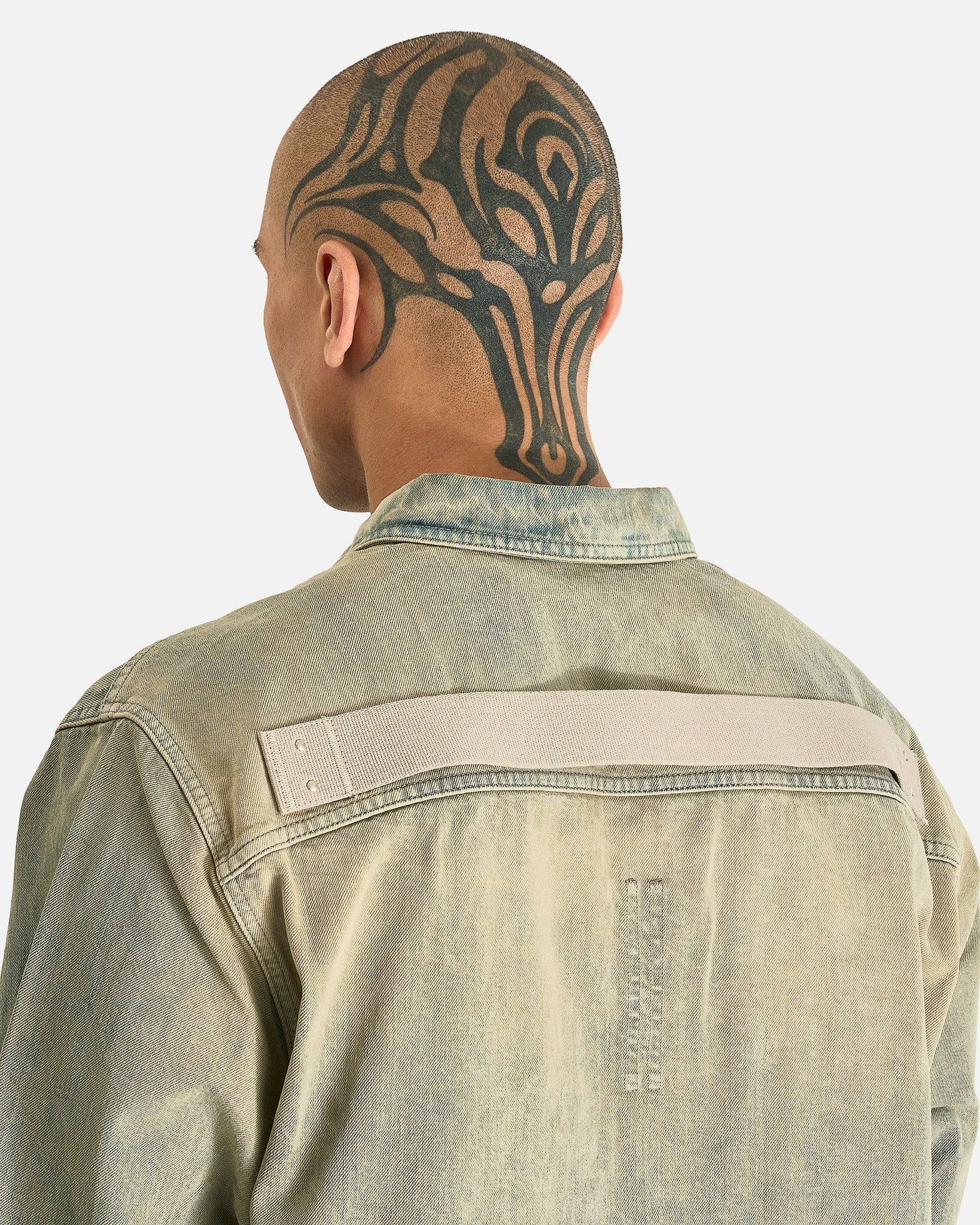 Rick Owens DRKSHDW Men's Shirts Jumbo Outershirt in Mineral Pearl