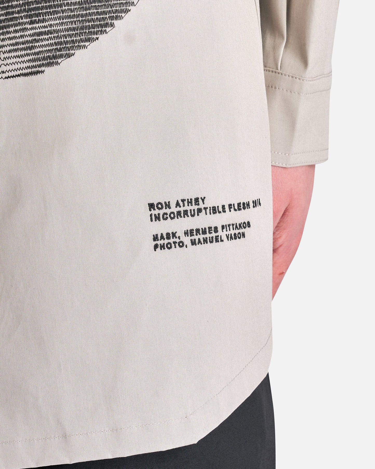 Rick Owens Men's Jackets Jumbo Outershirt in Pearl/Black