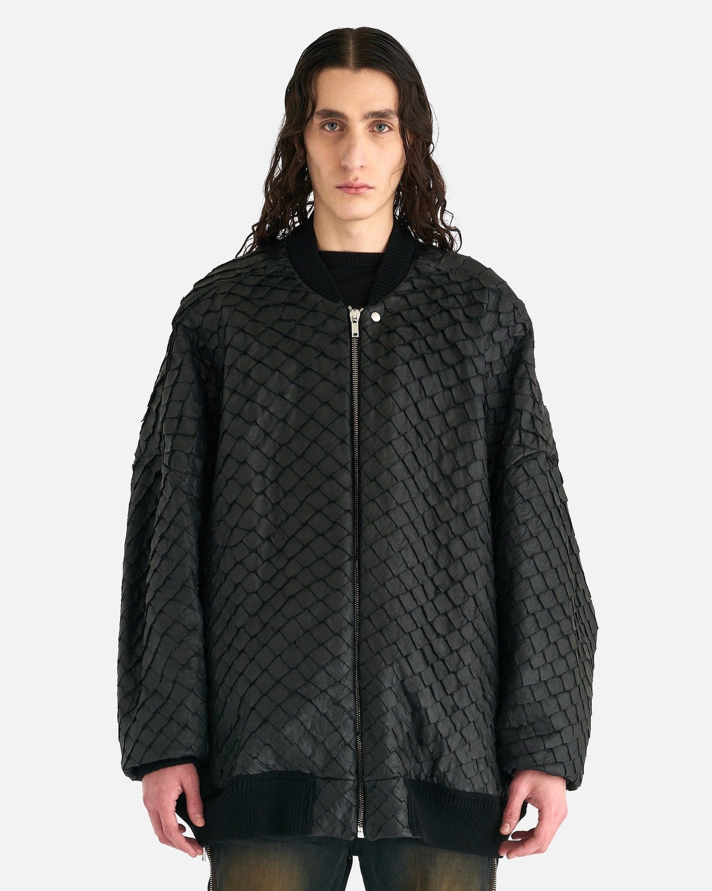 Rick Owens Men's Jackets Jumbo Peter Flight Jacket in Black