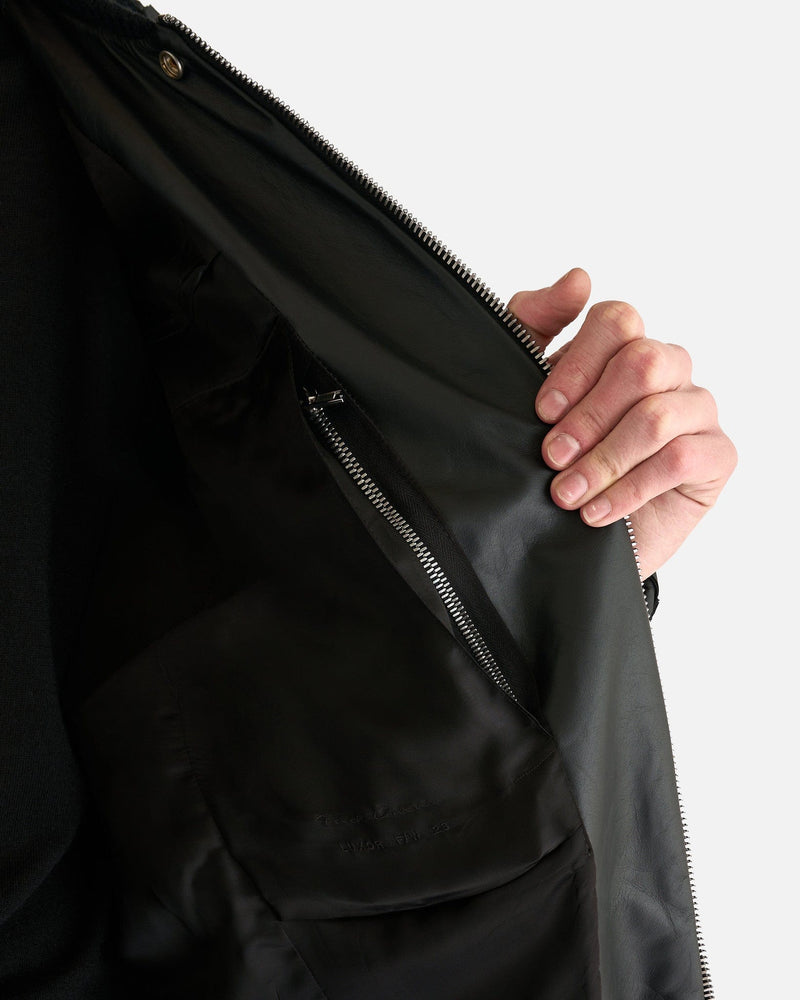 Rick Owens Men's Jackets Jumbo Peter Flight Jacket in Black