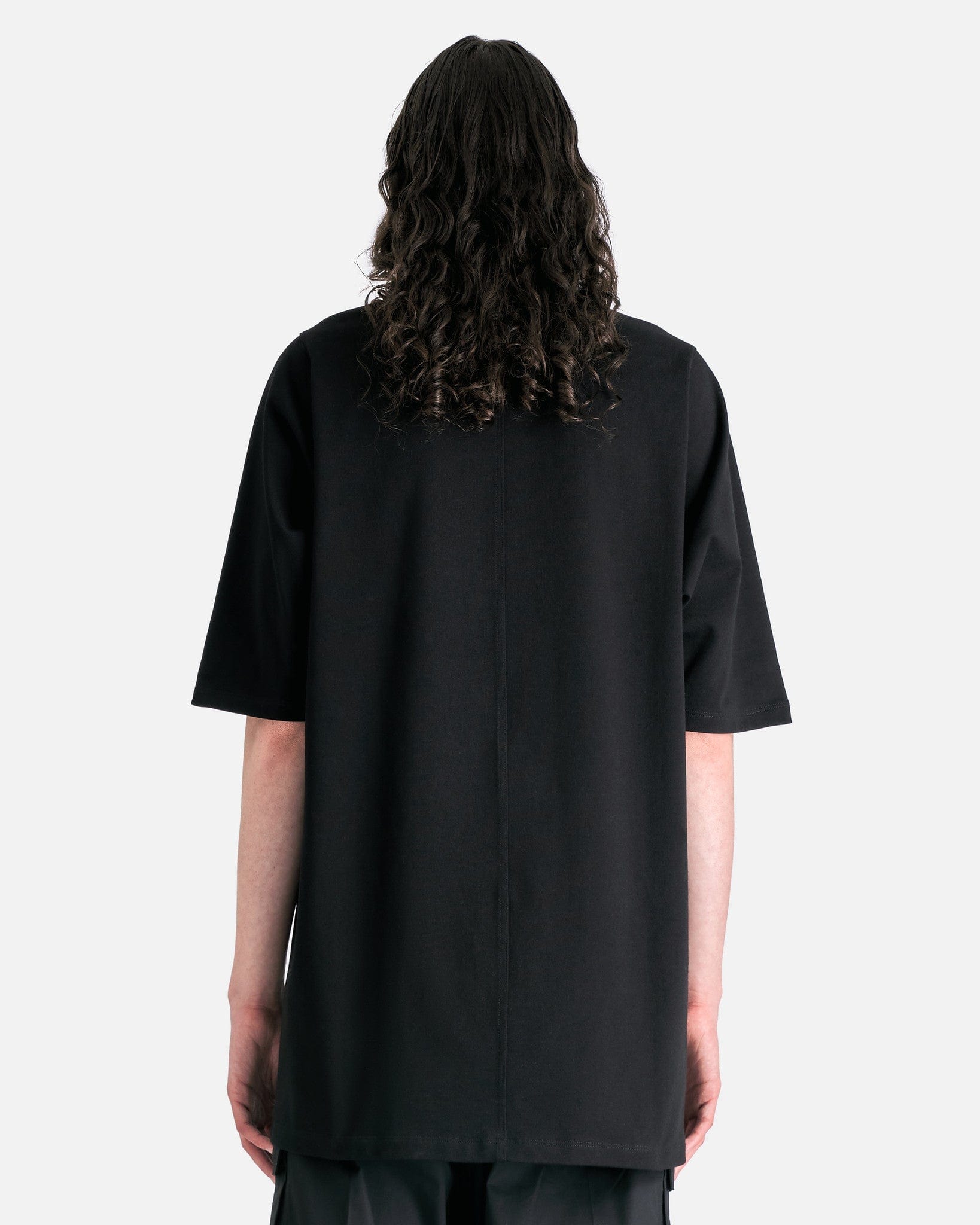 Rick Owens Men's T-Shirts Jumbo Short Sleeve T-Shirt in Black/Pearl