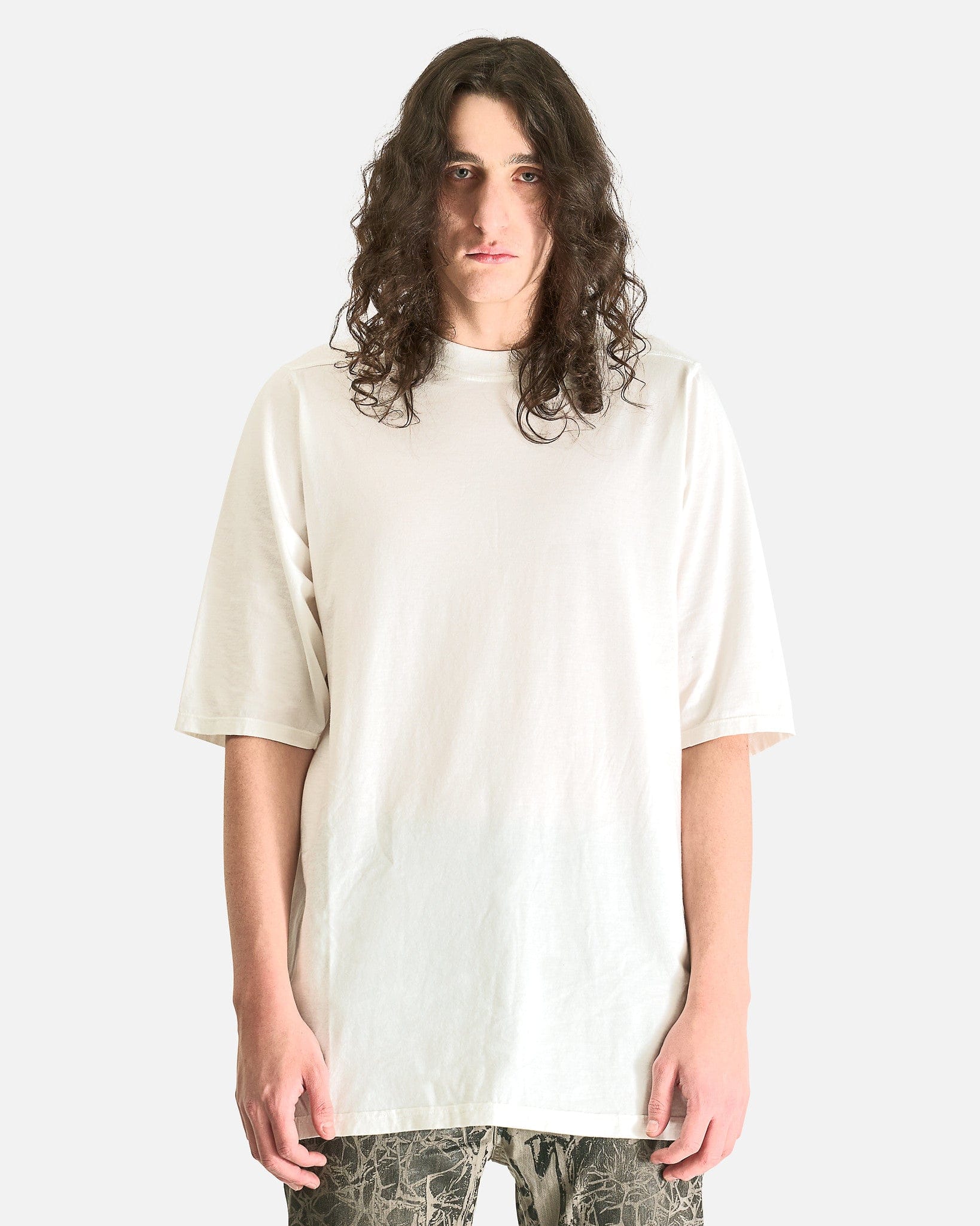 Rick Owens DRKSHDW Men's Shirts Jumbo SS T in Milk