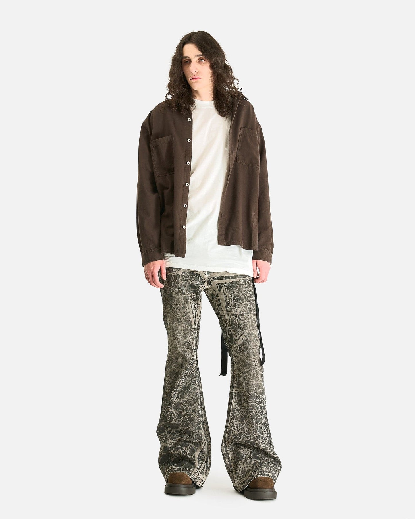 Rick Owens DRKSHDW Men's Shirts Jumbo SS T in Milk