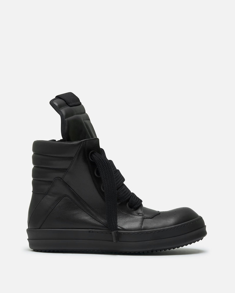 Rick Owens Men's Sneakers Jumbolace Geobasket in All Black