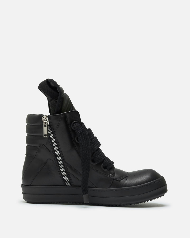 Rick Owens Men's Sneakers Jumbolace Geobasket in All Black