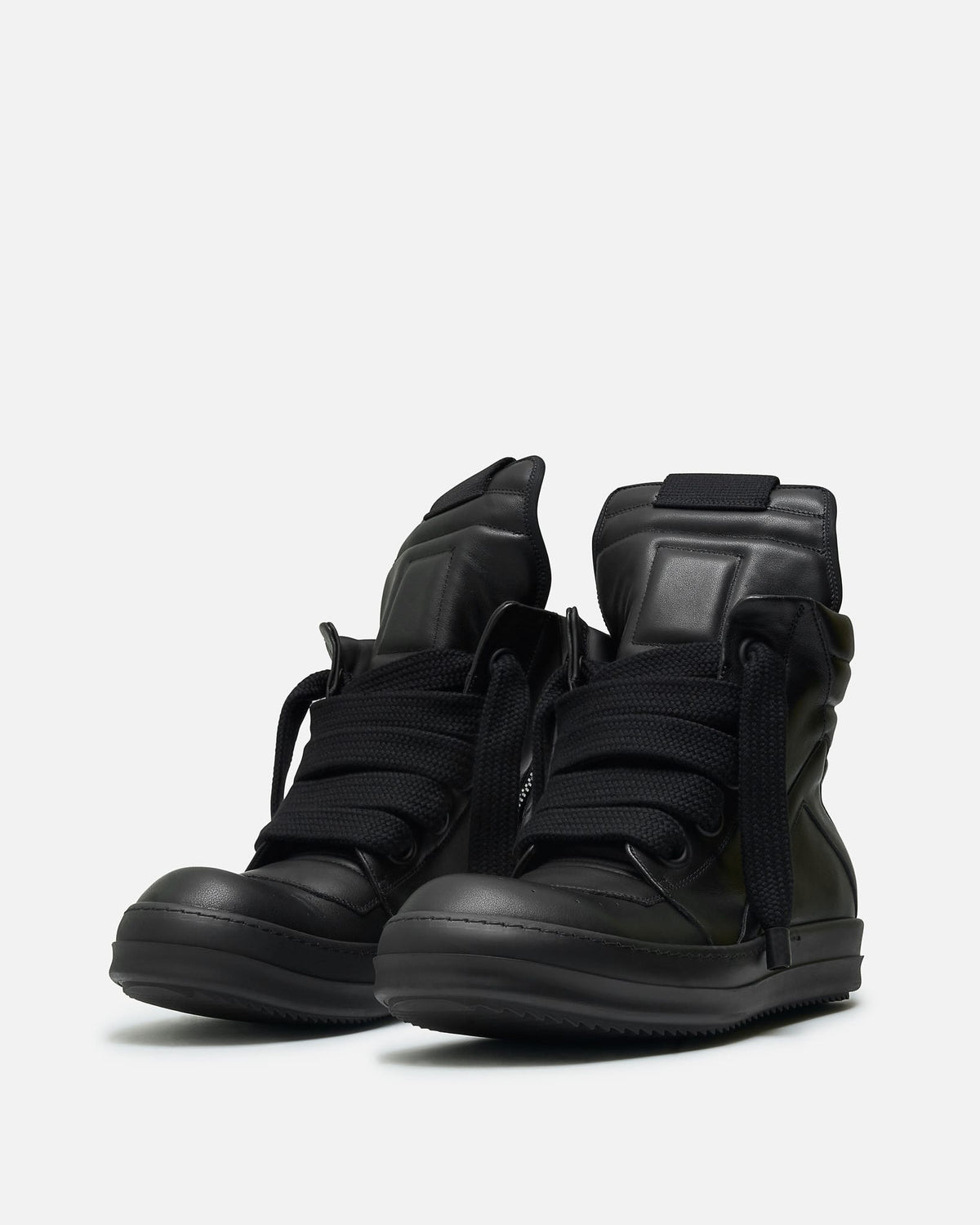 Rick Owens Men's Sneakers Jumbolace Geobasket in All Black