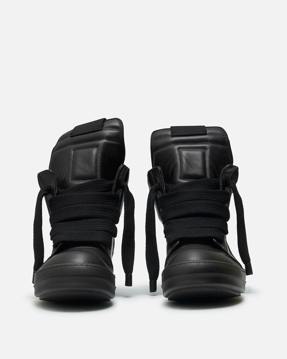 Rick Owens Men's Sneakers Jumbolace Geobasket in All Black