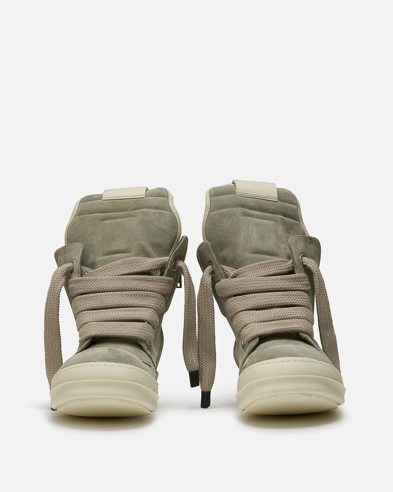 Rick Owens Men's Sneakers Jumbolace Geobasket in Dark Pearl/Milk