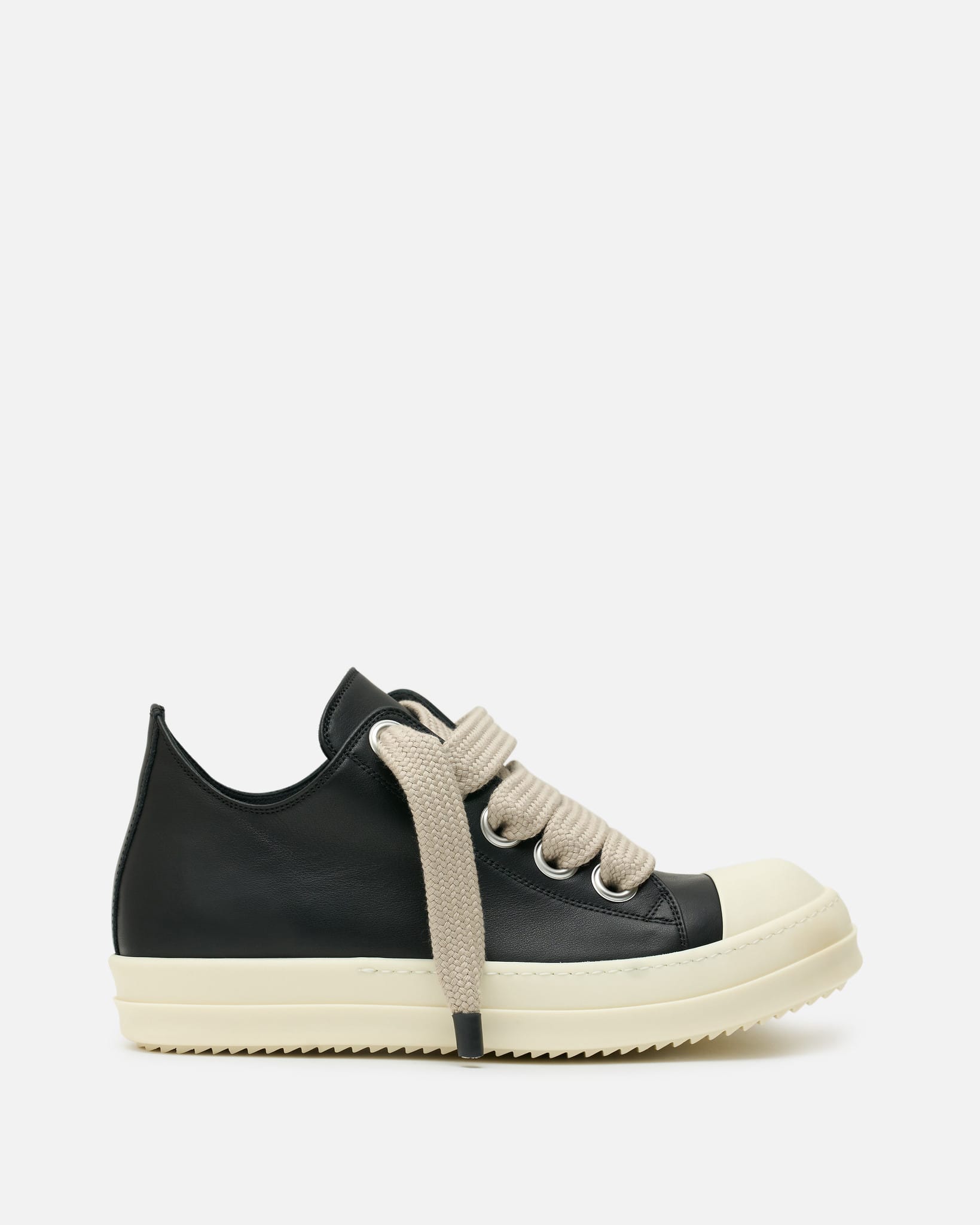 Rick Owens Men's Sneakers Jumbolace Low Sneakers in Black/Milk