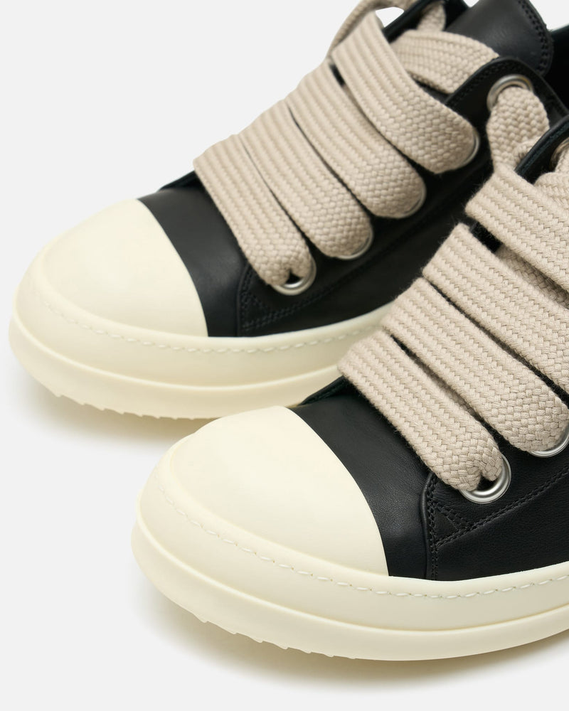 Rick Owens Men's Sneakers Jumbolace Low Sneakers in Black/Milk