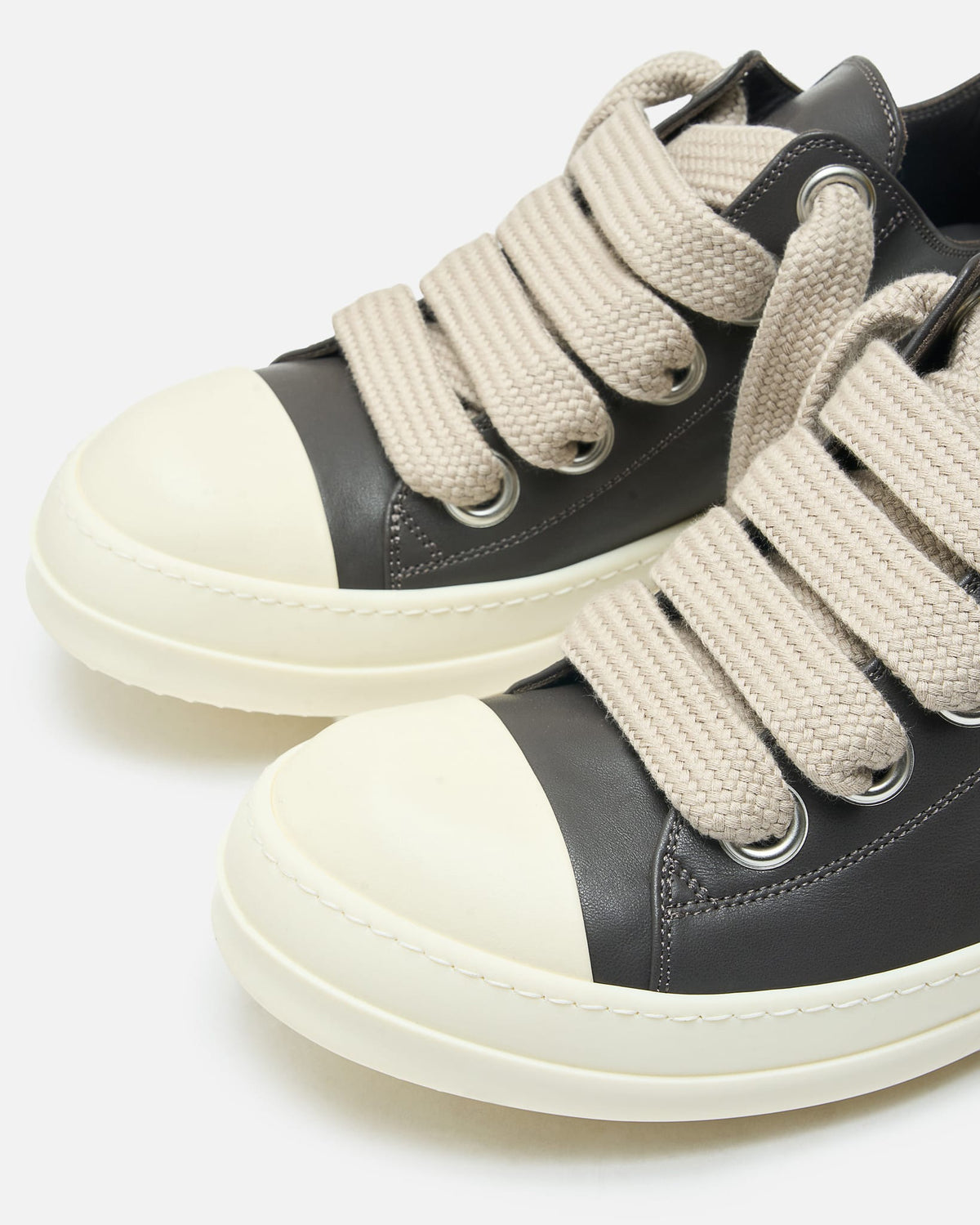 Rick Owens Men's Sneakers Jumbolace Low Sneakers in Dark Dust/Milk