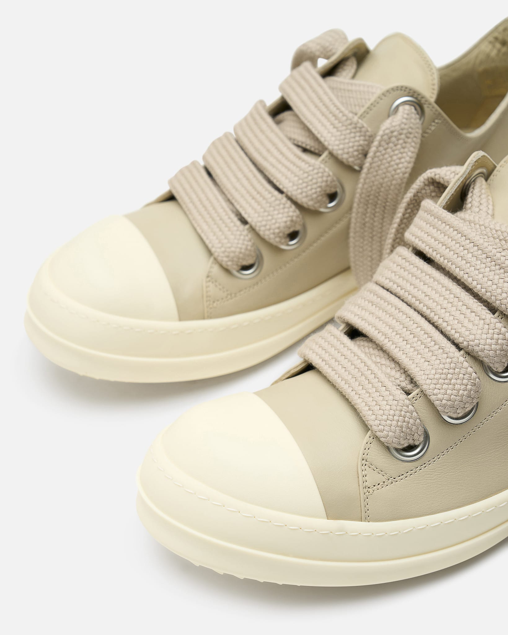 Rick Owens Men's Sneakers Jumbolace Low Sneakers in Sand/Milk