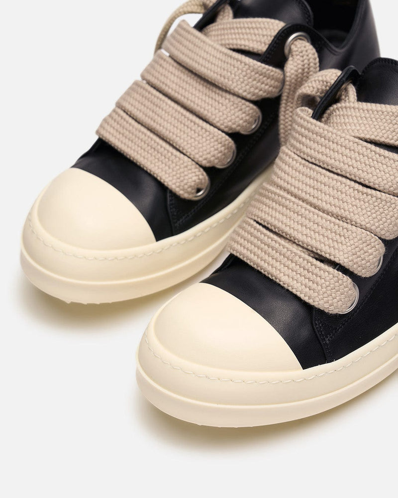 Rick Owens Men's Sneakers Jumbolace Low Sneaks in Black/Milk