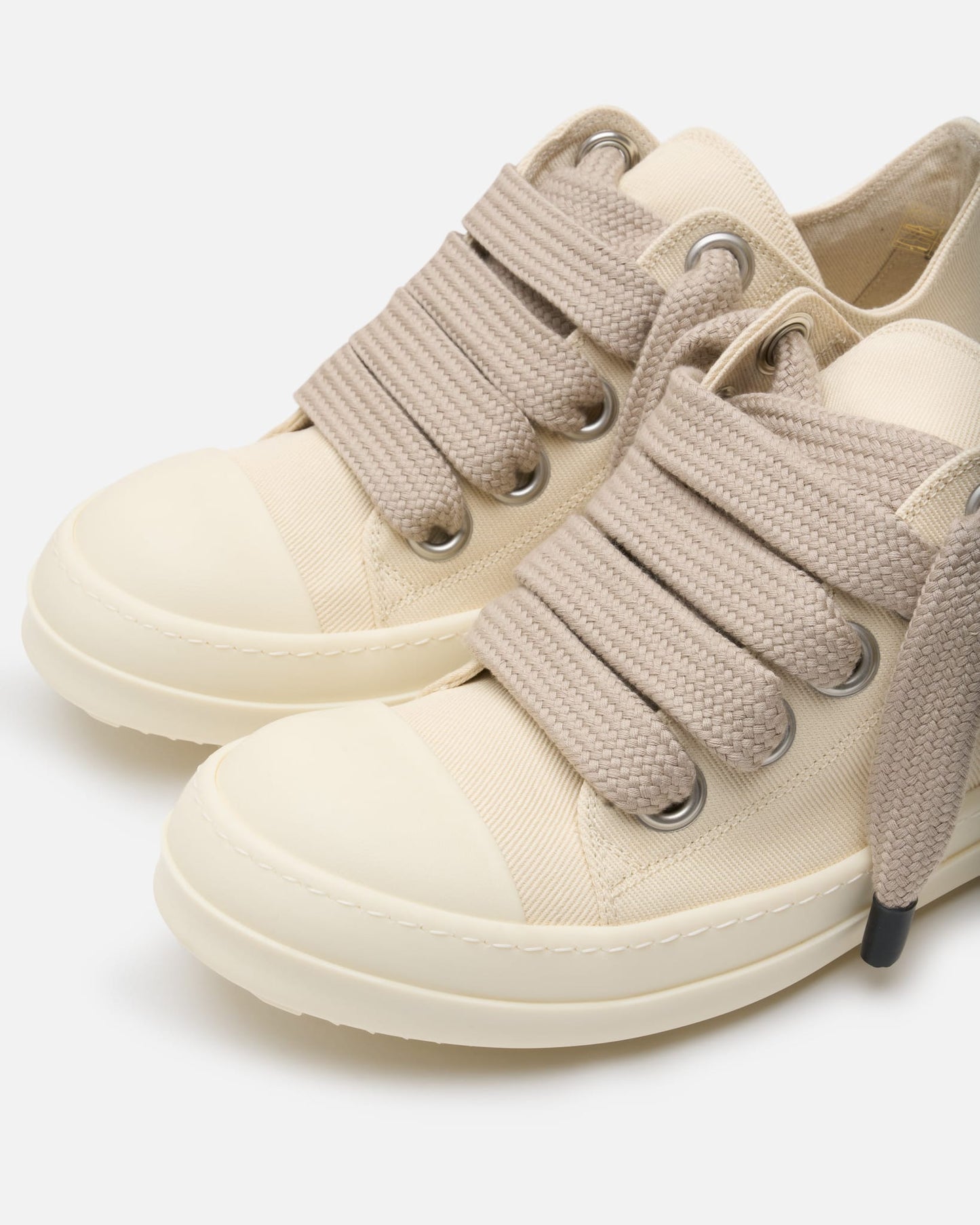 Rick Owens DRKSHDW Men's Sneakers Jumbolace Low Sneaks in Milk/Milk