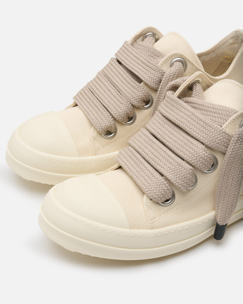 Rick Owens DRKSHDW Men's Sneakers Jumbolace Low Sneaks in Milk/Milk