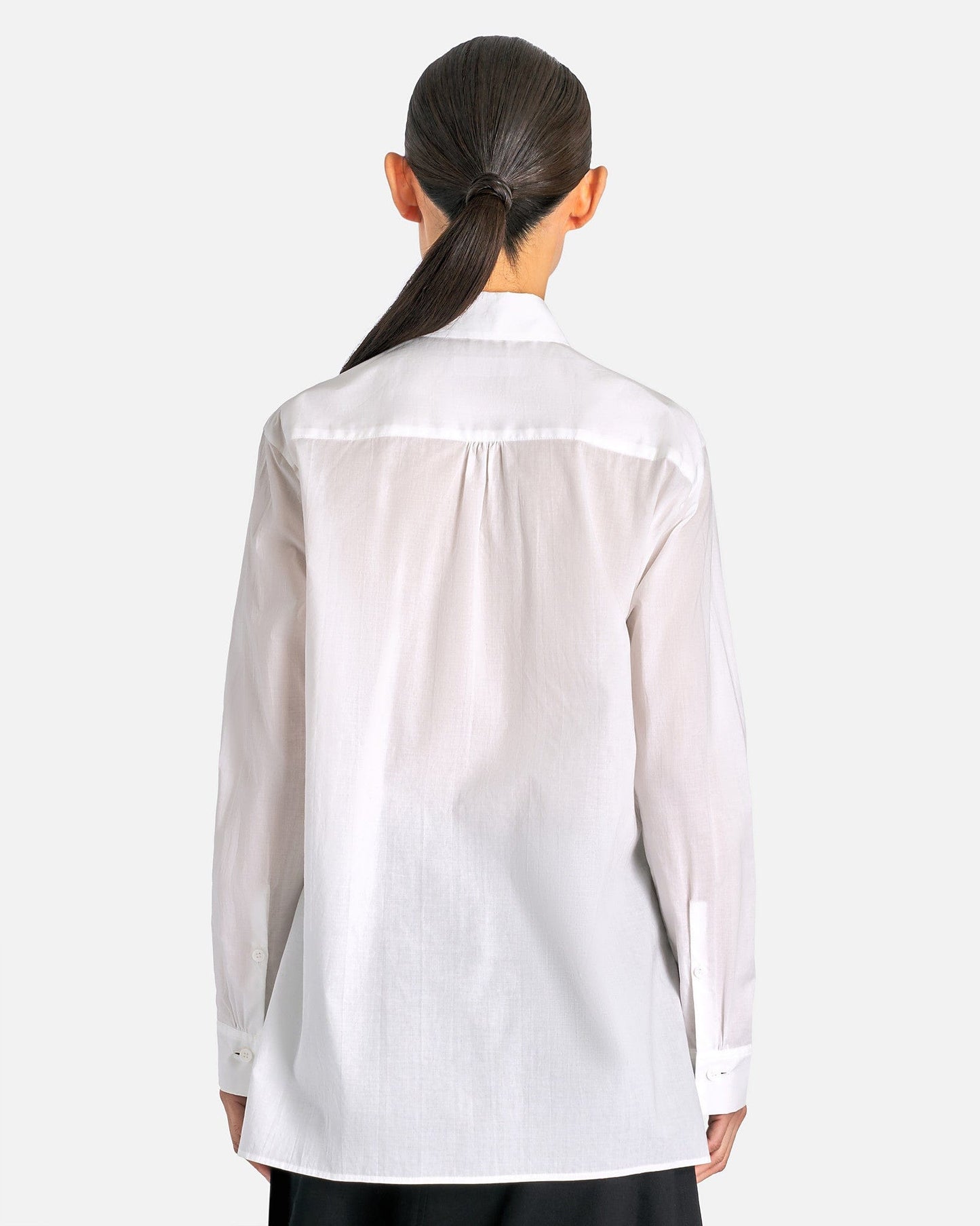 Y's by Yohji Yamamoto Women Tops KA-Gathered Front B in White