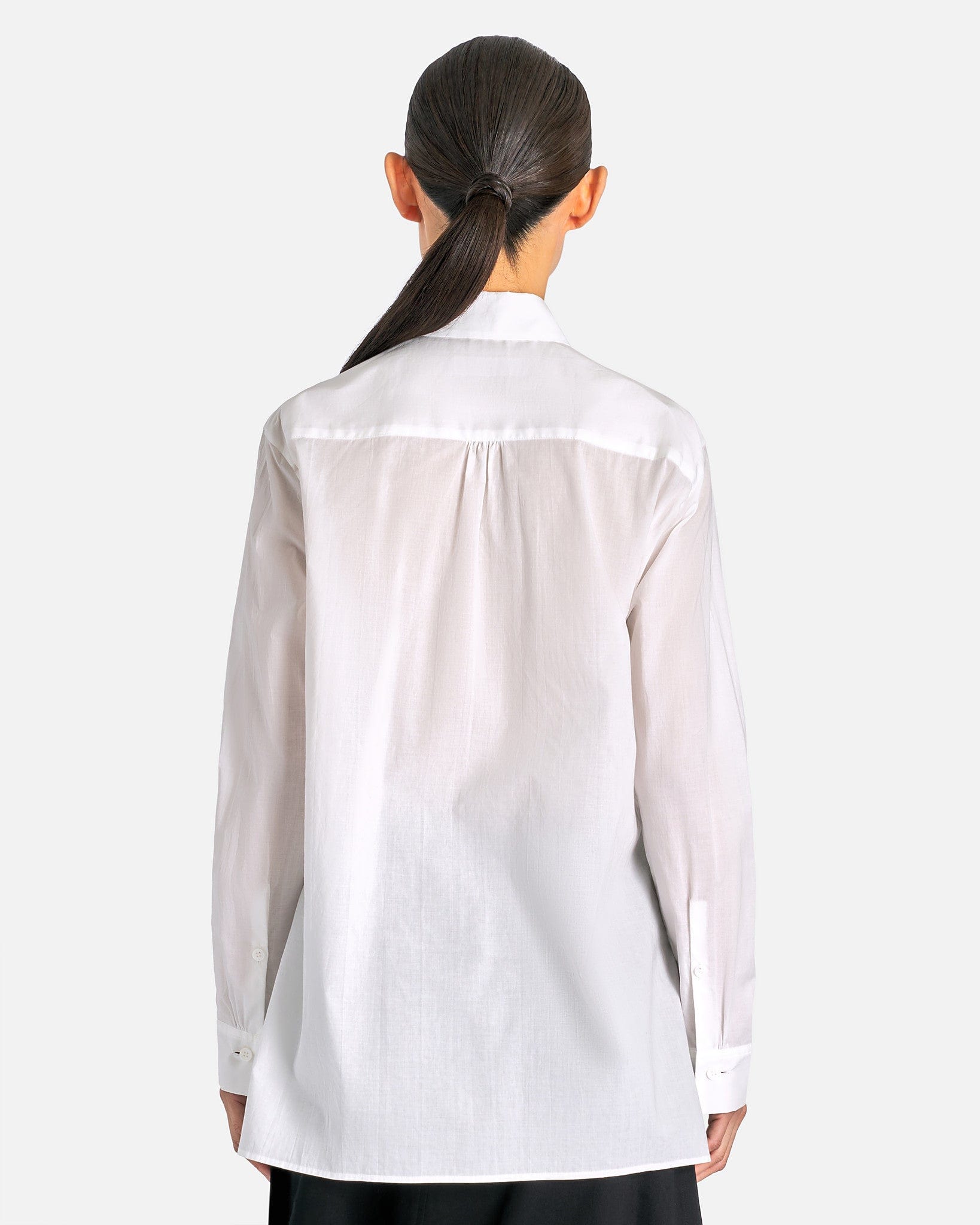 Y's by Yohji Yamamoto Women Tops KA-Gathered Front B in White