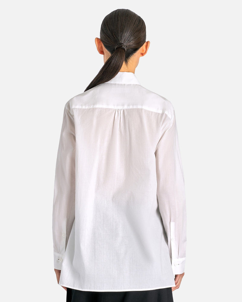 Y's by Yohji Yamamoto Women Tops KA-Gathered Front B in White