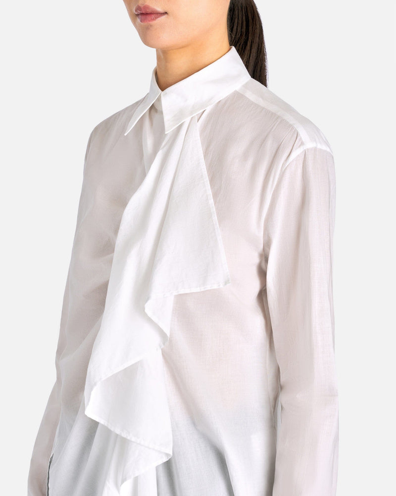 Y's by Yohji Yamamoto Women Tops KA-Gathered Front B in White