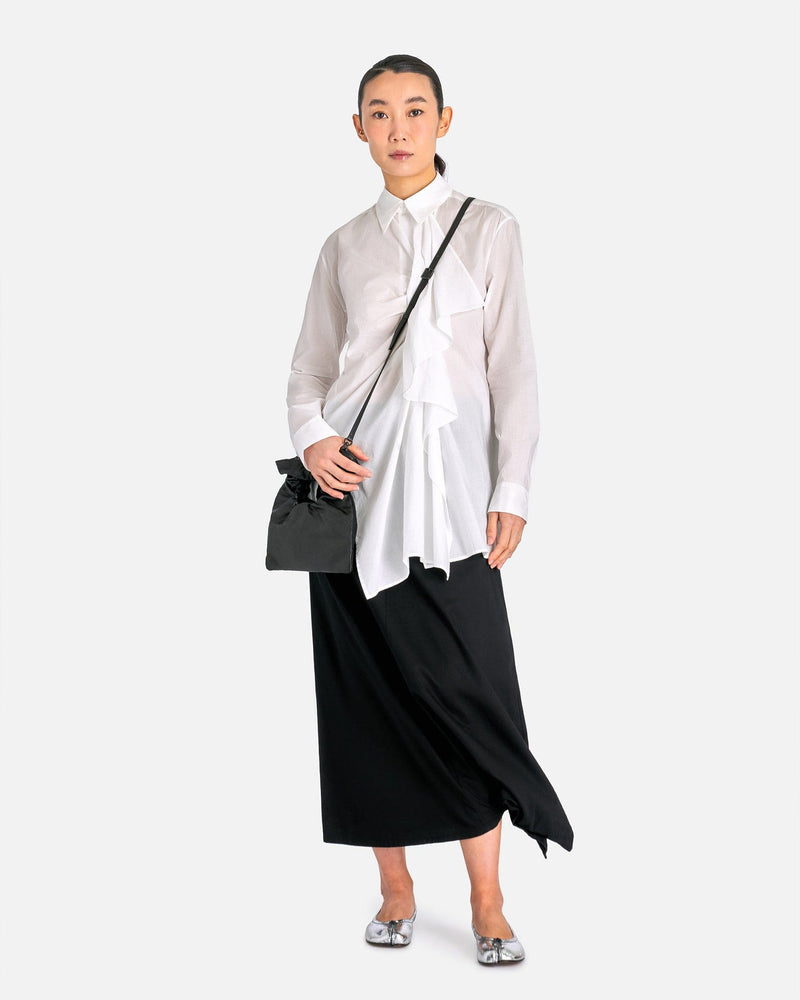 Y's by Yohji Yamamoto Women Tops KA-Gathered Front B in White