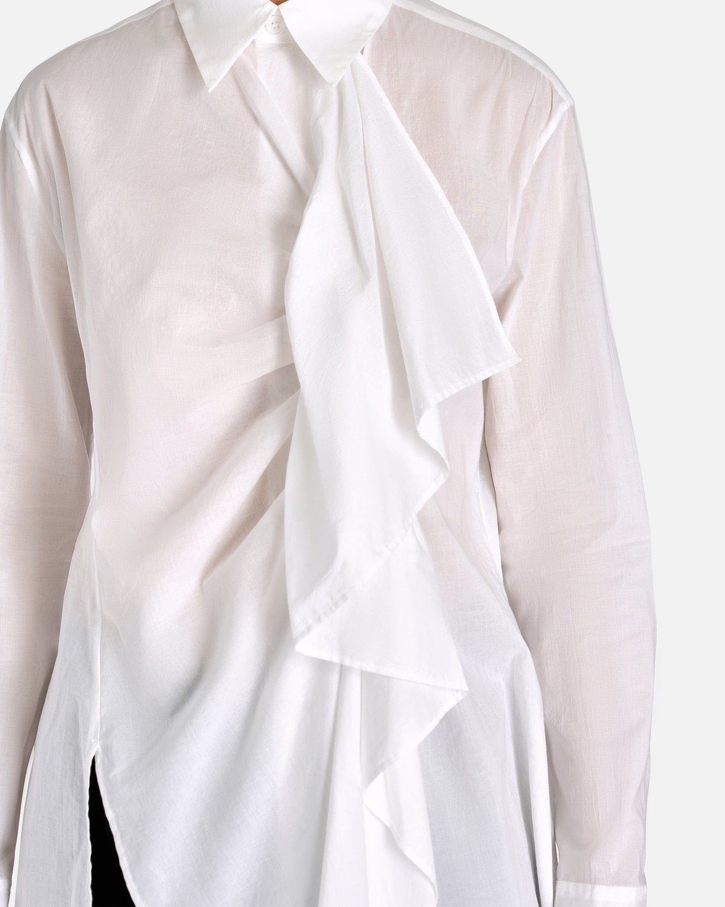 Y's by Yohji Yamamoto Women Tops KA-Gathered Front B in White