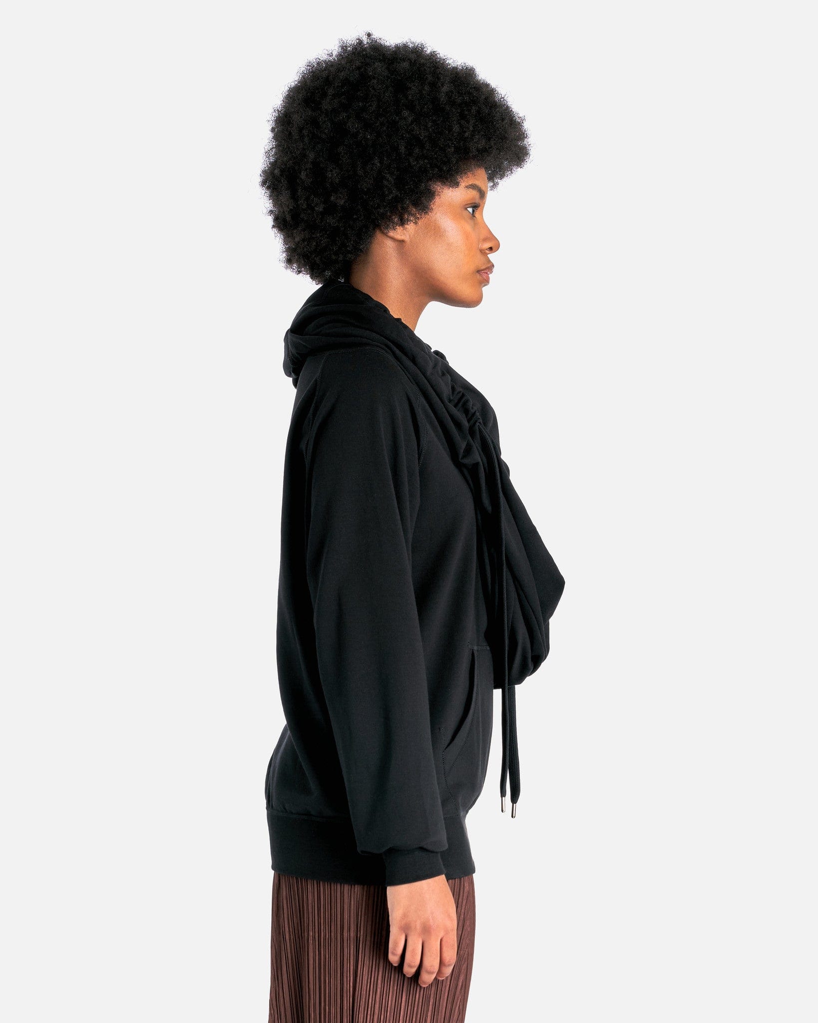 UNDERCOVER Women Sweaters Kashkur Drapthade Hoodie in Black