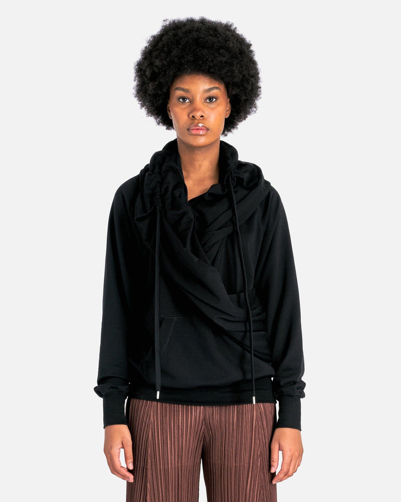 UNDERCOVER Women Sweaters Kashkur Drapthade Hoodie in Black