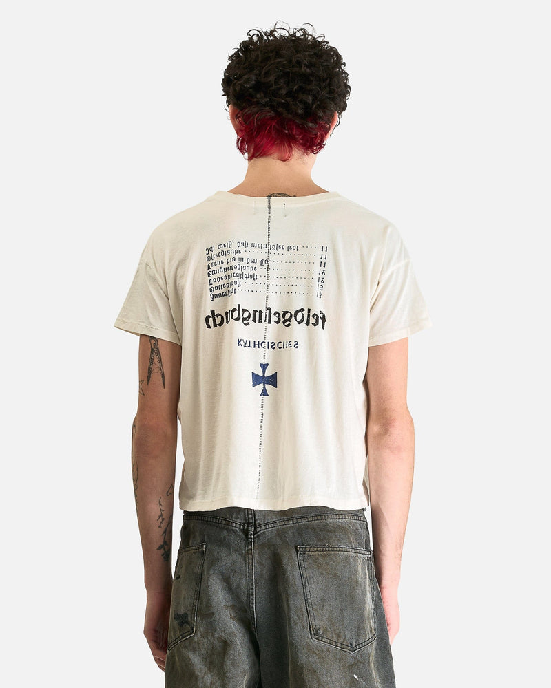 Enfants Riches Deprimes Men's T-Shirts Katholisches Toothbrush T-Shirt in Faded White