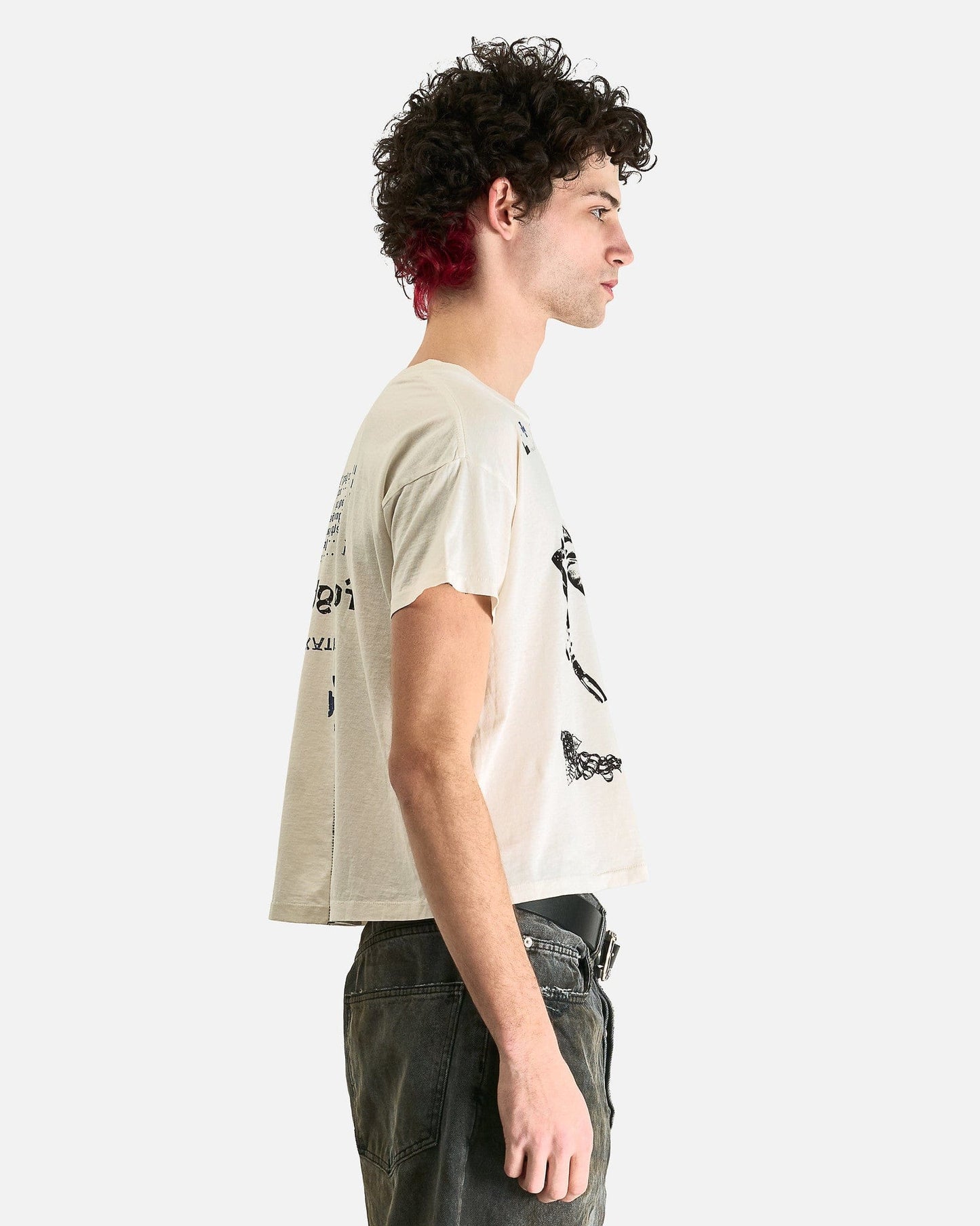 Enfants Riches Deprimes Men's T-Shirts Katholisches Toothbrush T-Shirt in Faded White