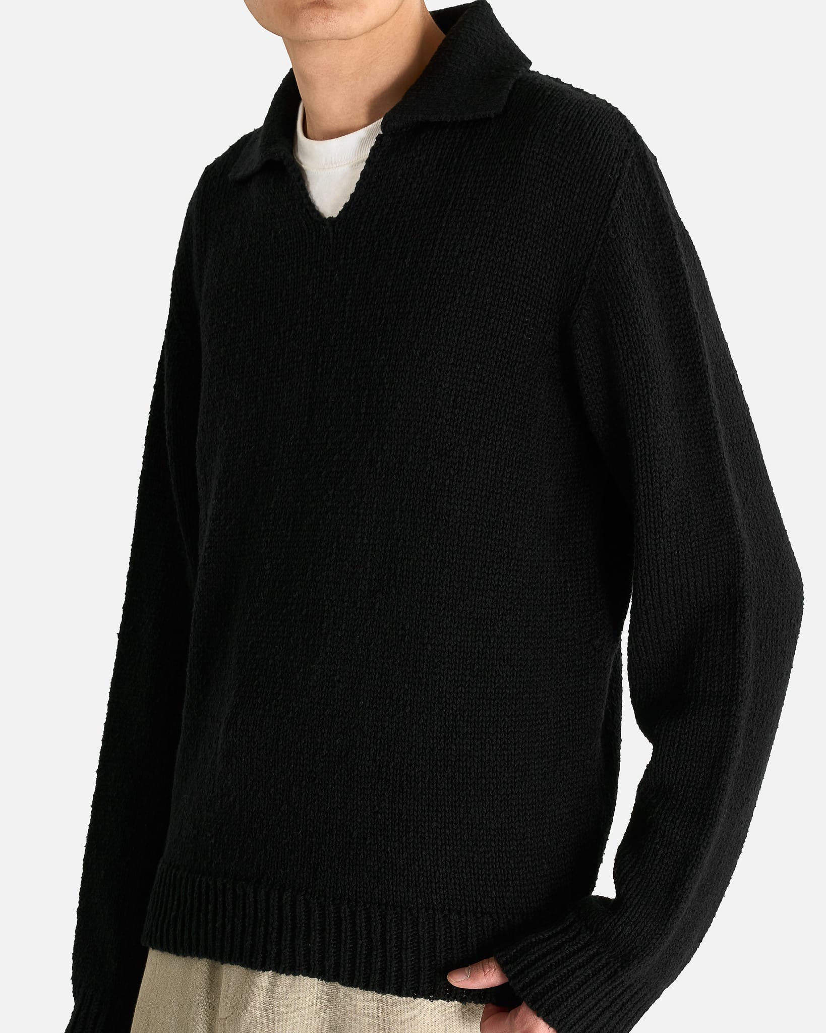 The Row Men's Sweater Keegan Top in Black
