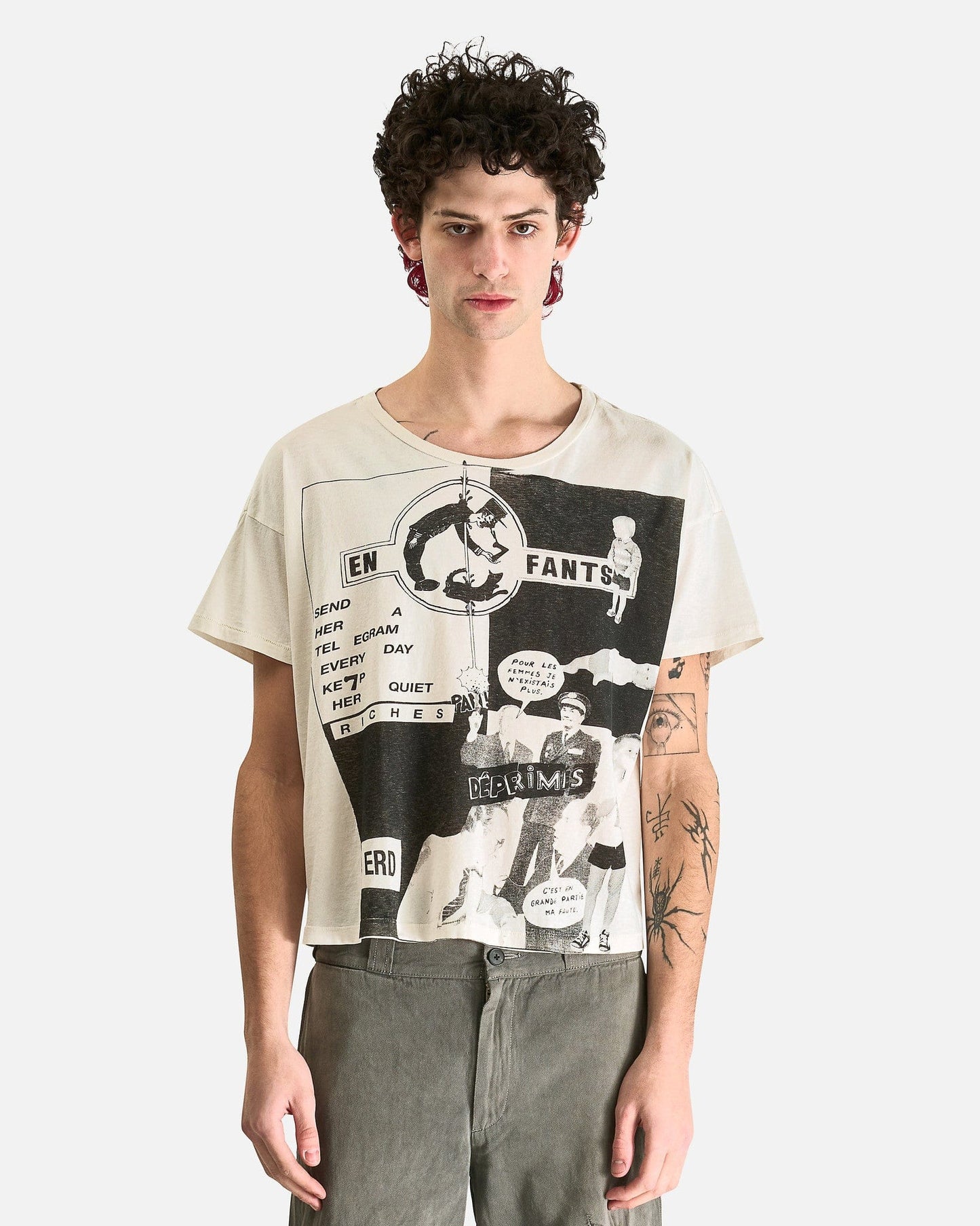 Enfants Riches Deprimes Men's T-Shirts Keep Her Quiet T-Shirt in Faded White