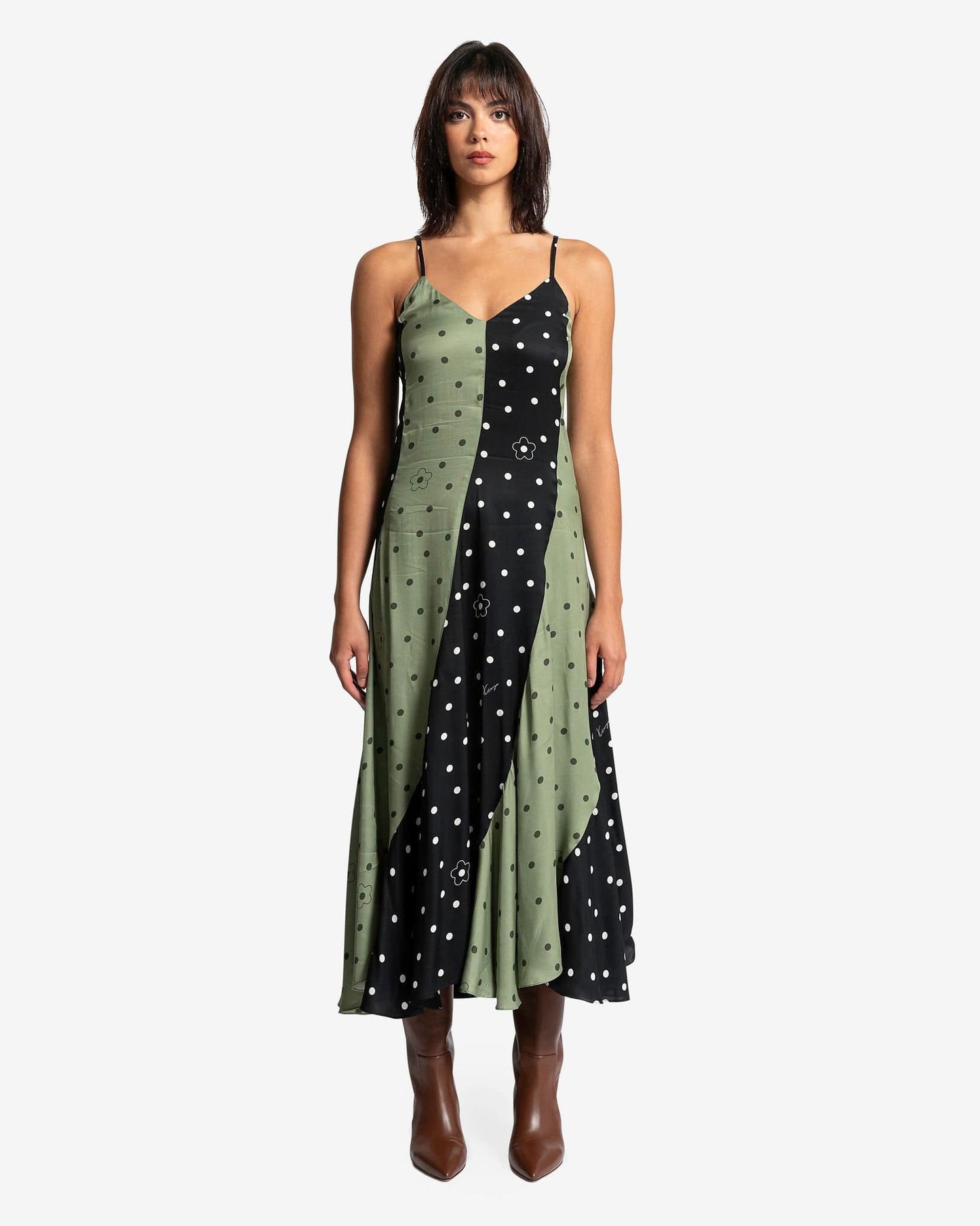 Kenzo Flower Spot Long Dress in Black SVRN Kenzo Flower Spot Long Dress in Black SVRN