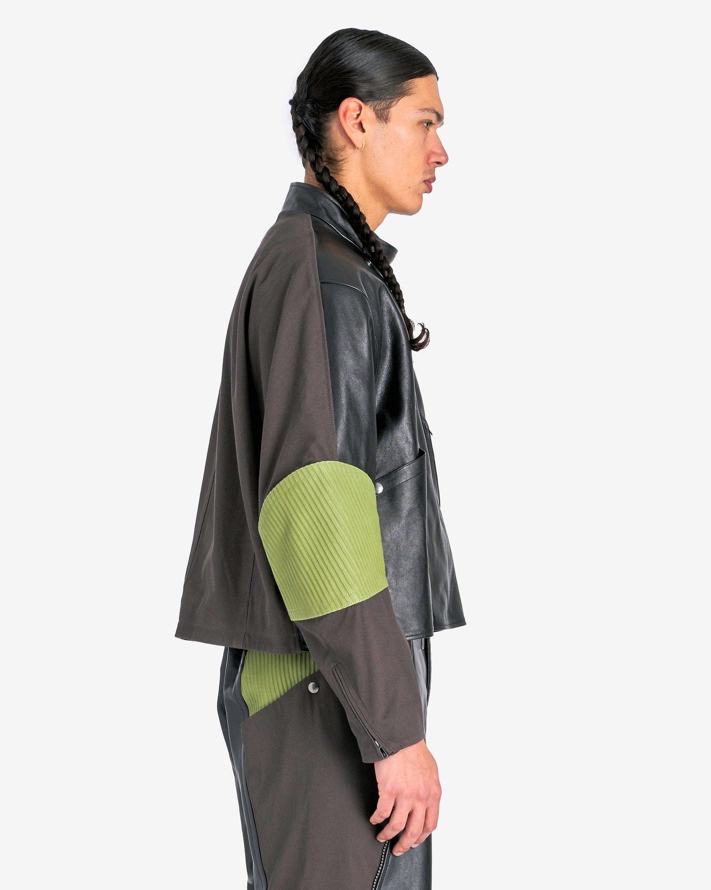At.Kollektive Men's Jackets KIKO KOSTADINOV Saida Jacket in Black/Turtle Green