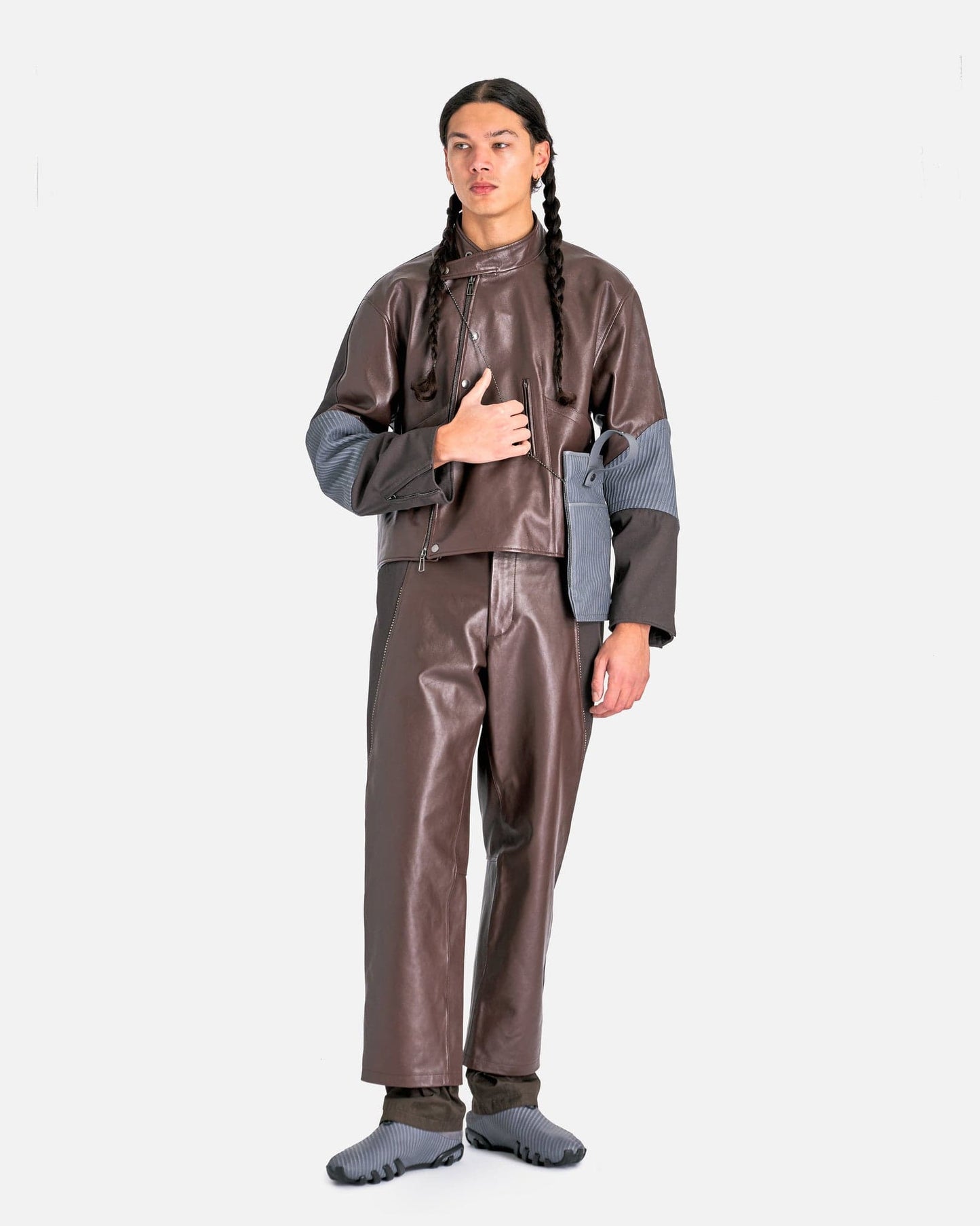 At.Kollektive Men's Jackets KIKO KOSTADINOV Saida Jacket in Chicory Coffee/Steel Gray