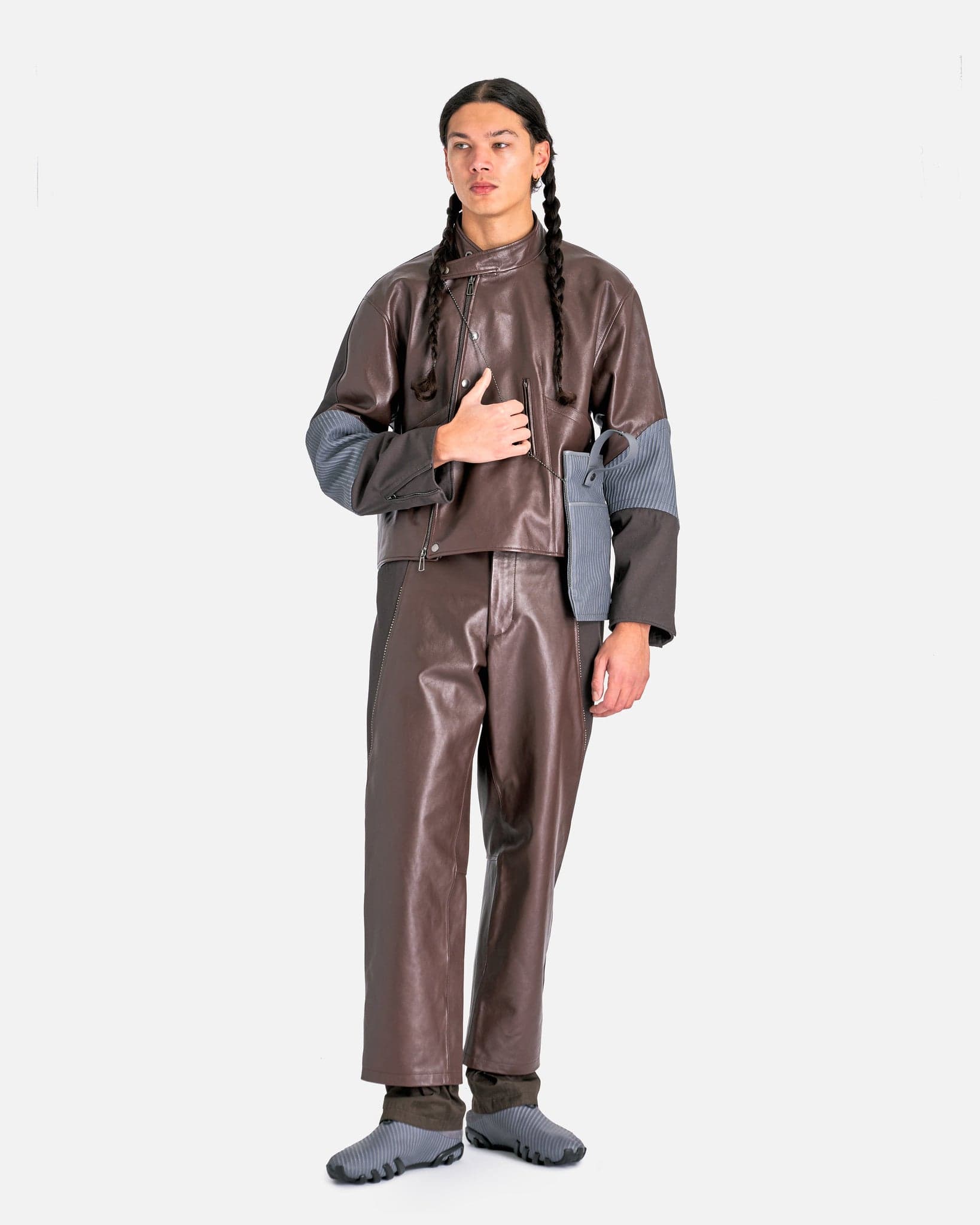 At.Kollektive Men's Jackets KIKO KOSTADINOV Saida Jacket in Chicory Coffee/Steel Gray
