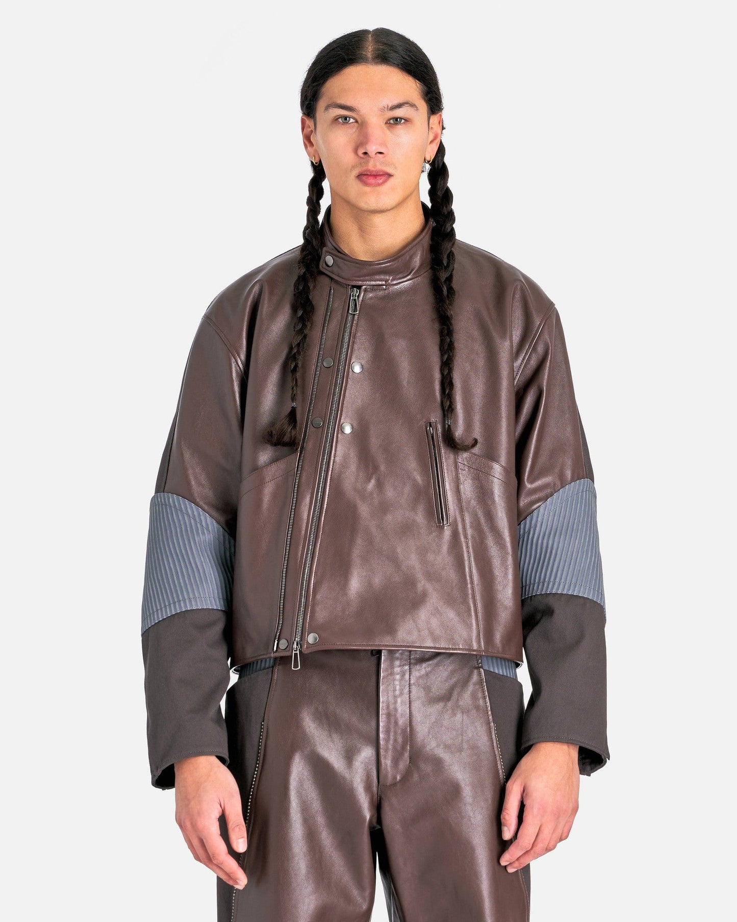 At.Kollektive Men's Jackets KIKO KOSTADINOV Saida Jacket in Chicory Coffee/Steel Gray