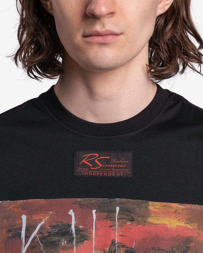 Raf Simons Men's T-Shirts Kill Them All Oversized T-Shirt in Black