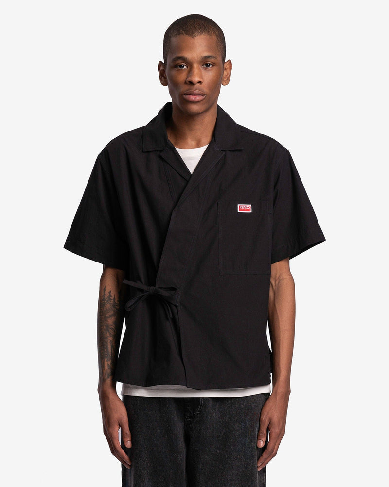 Kimono Hawaiian Shirt in Black – SVRN