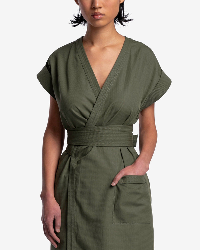 Kimono Midi Dress in Dark Khaki SVRN Kimono Midi Dress in Dark Khaki SVRN