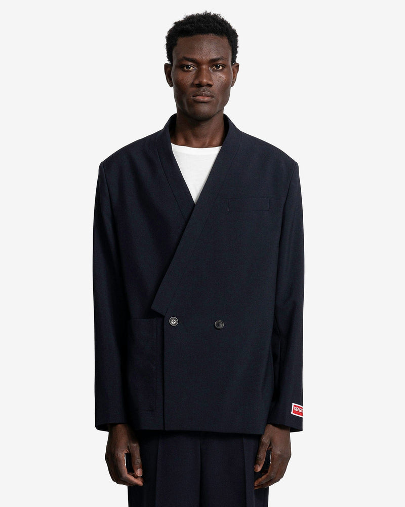 KENZO Men's Jackets Kimono Tailored Jacket in Midnight Blue