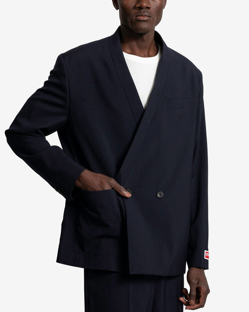 KENZO Men's Jackets Kimono Tailored Jacket in Midnight Blue