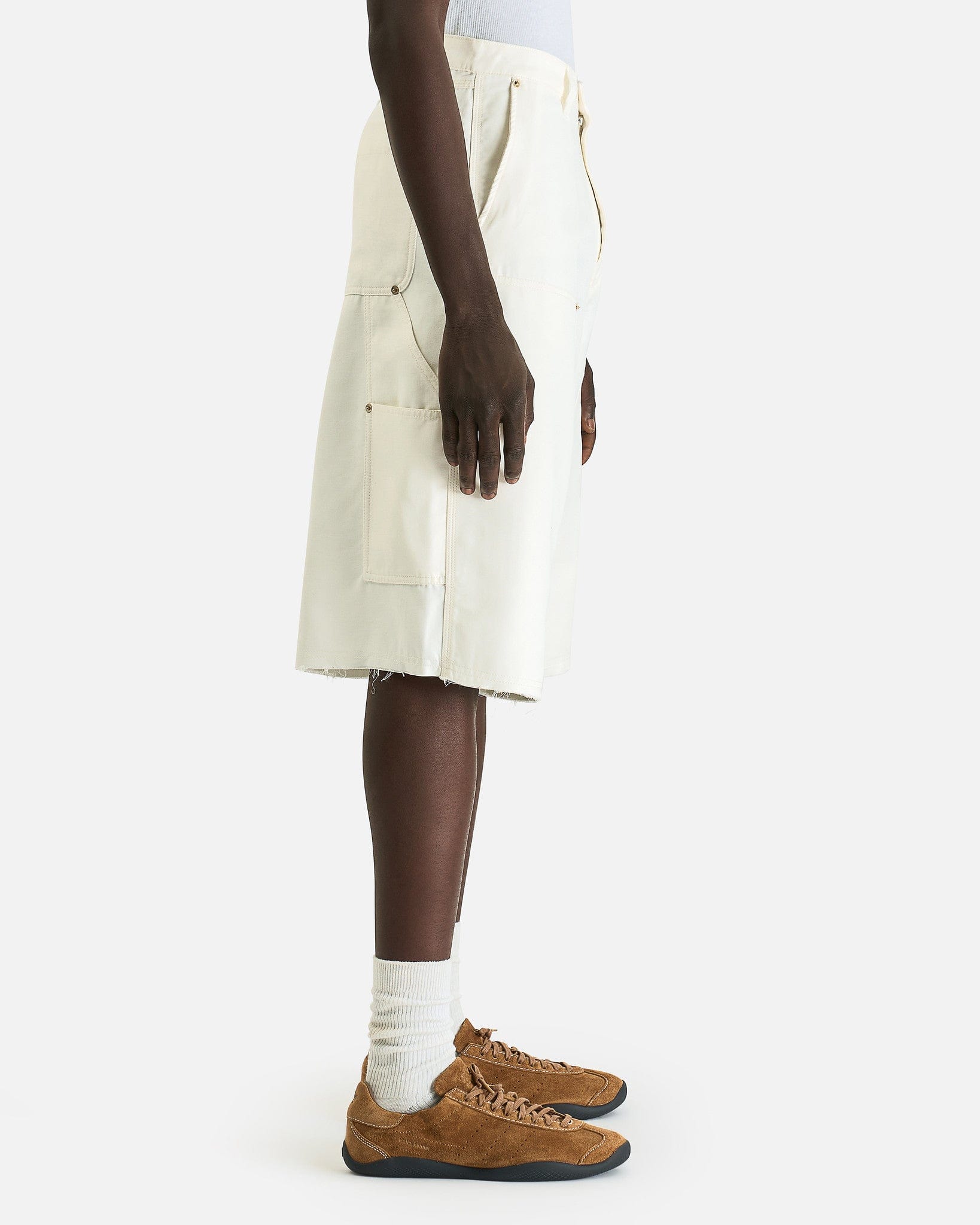 Wales Bonner Men's Shorts Kingston Shorts in Light Chalk