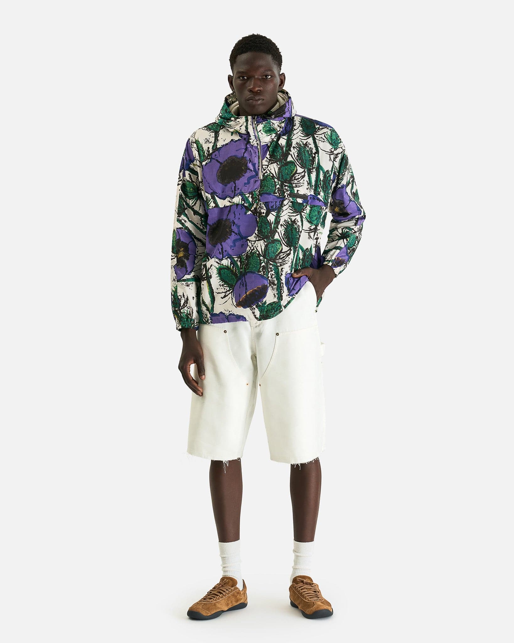 Wales Bonner Men's Shorts Kingston Shorts in Light Chalk