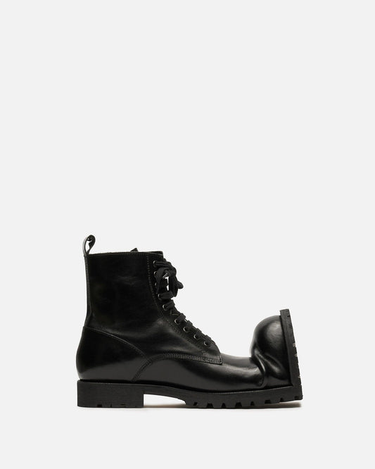 Comme des Garcons HOMME PLUS Men's Boots US9/UK10 KLG Crushed Toe Boot in Black