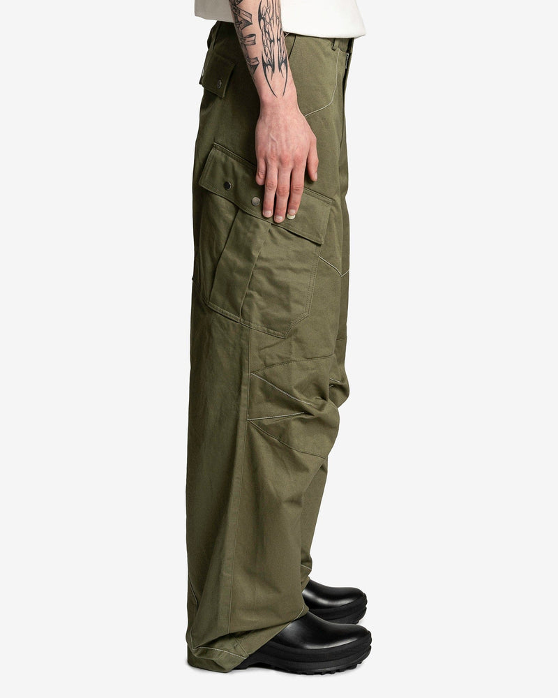 FFFPOSTALSERVICE Men's Pants Knee Dart B-1 Cargo in Olive
