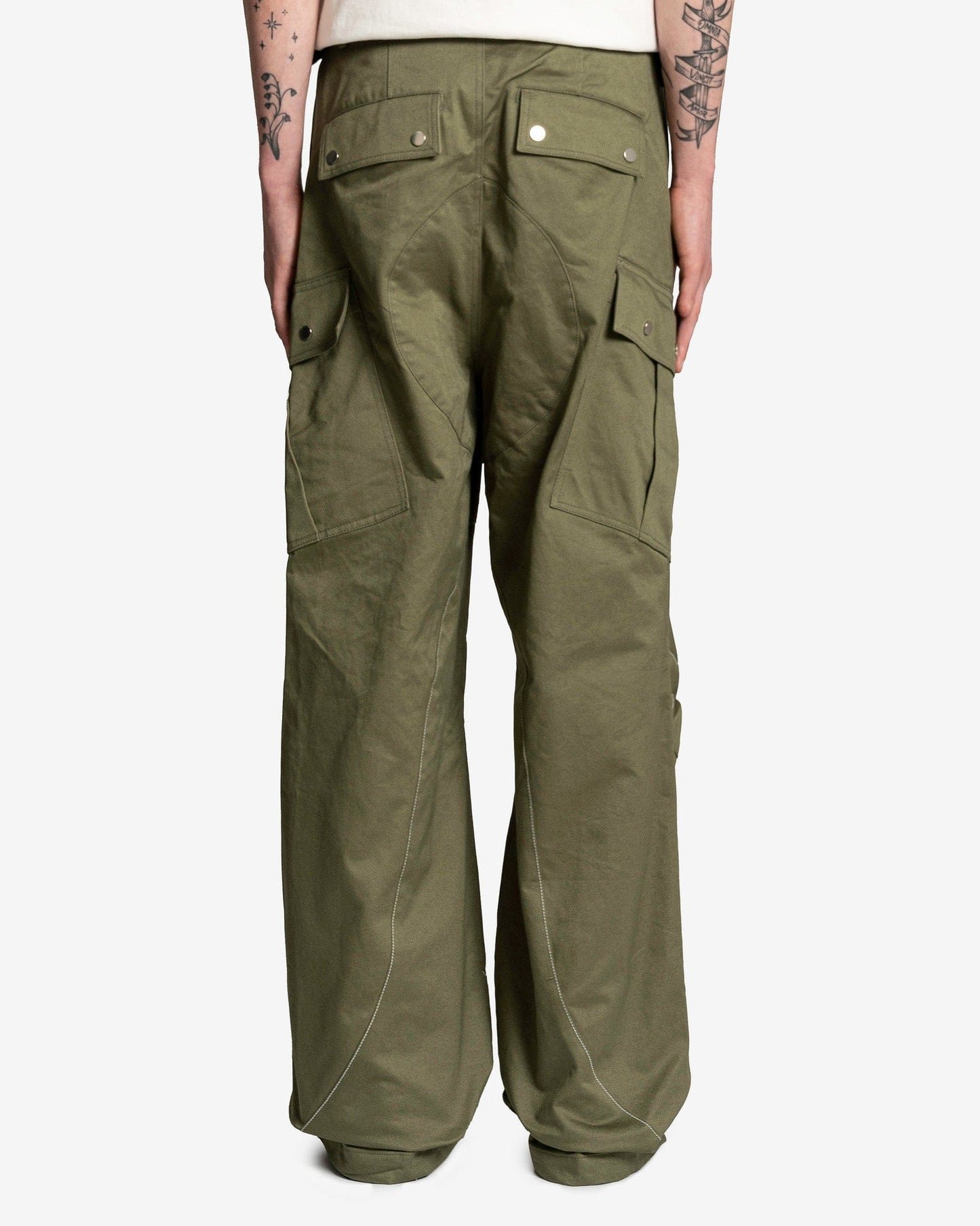 FFFPOSTALSERVICE Men's Pants Knee Dart B-1 Cargo in Olive