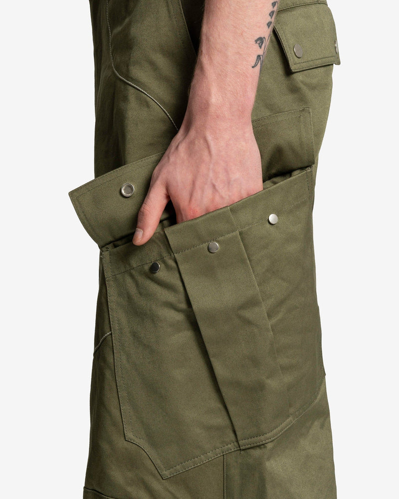 FFFPOSTALSERVICE Men's Pants Knee Dart B-1 Cargo in Olive