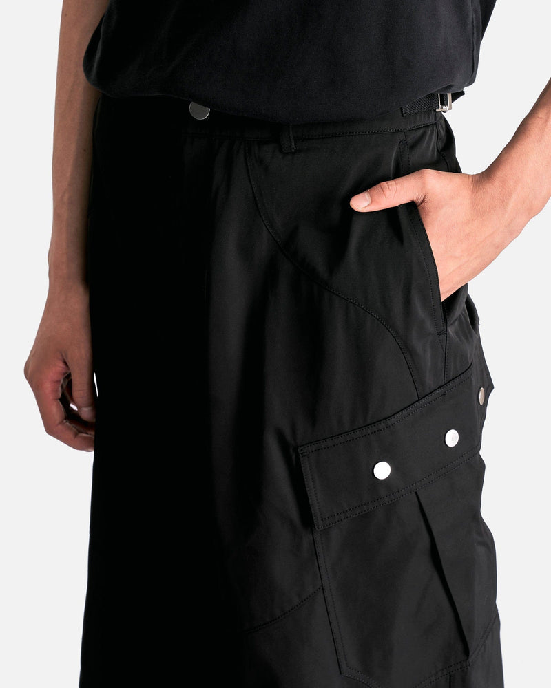 FFFPOSTALSERVICE Men's Pants Knee Dart B-1 Cargos in Black